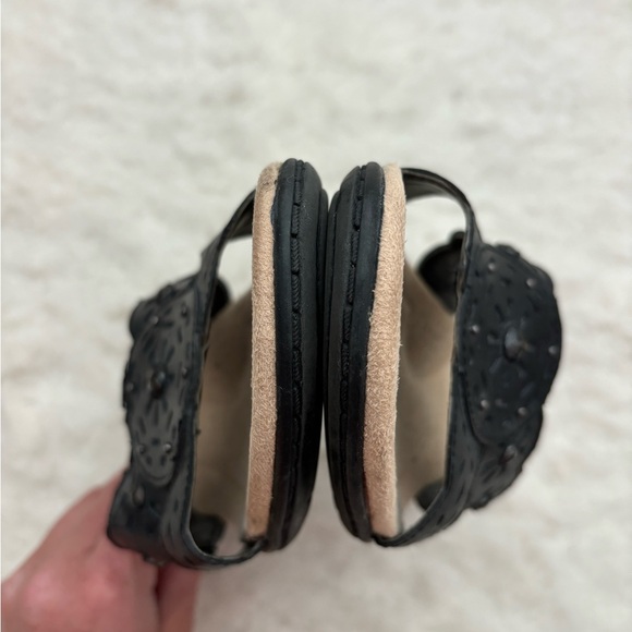 Earth Spirit Sandals Women’s 7M Black Leather Maddy Wedge Slip On Shoes - Picture 5 of 7